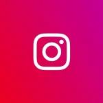 Instagram icon with red and purple background