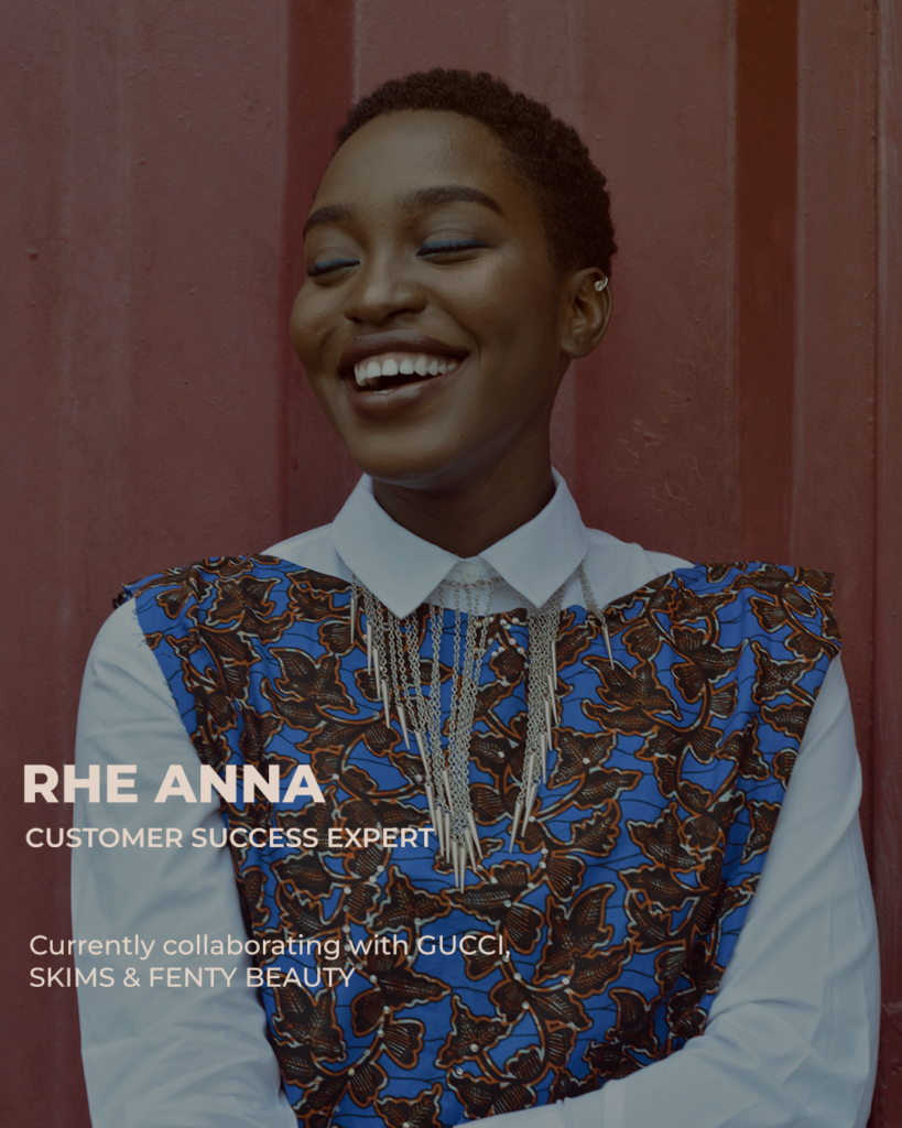 a person smiling with her eyes closed to craft lasting brand connections