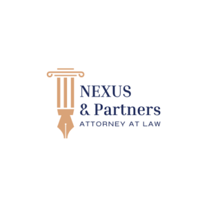 Beige Navy Blue Minimalist Modern Attorney At Law Logo