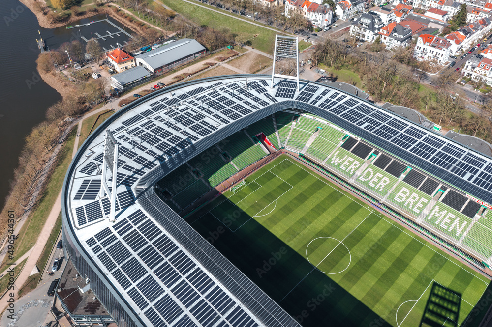 High Efficient Solar Panels installed in Stadiums