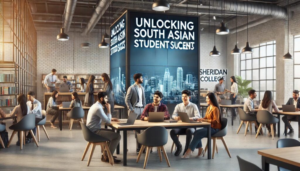 Sheridan Inclusive Campus Support: South Asian students collaborating at Sheridan College