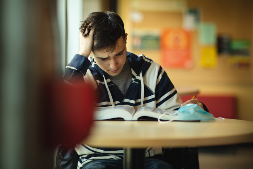 stressed out student