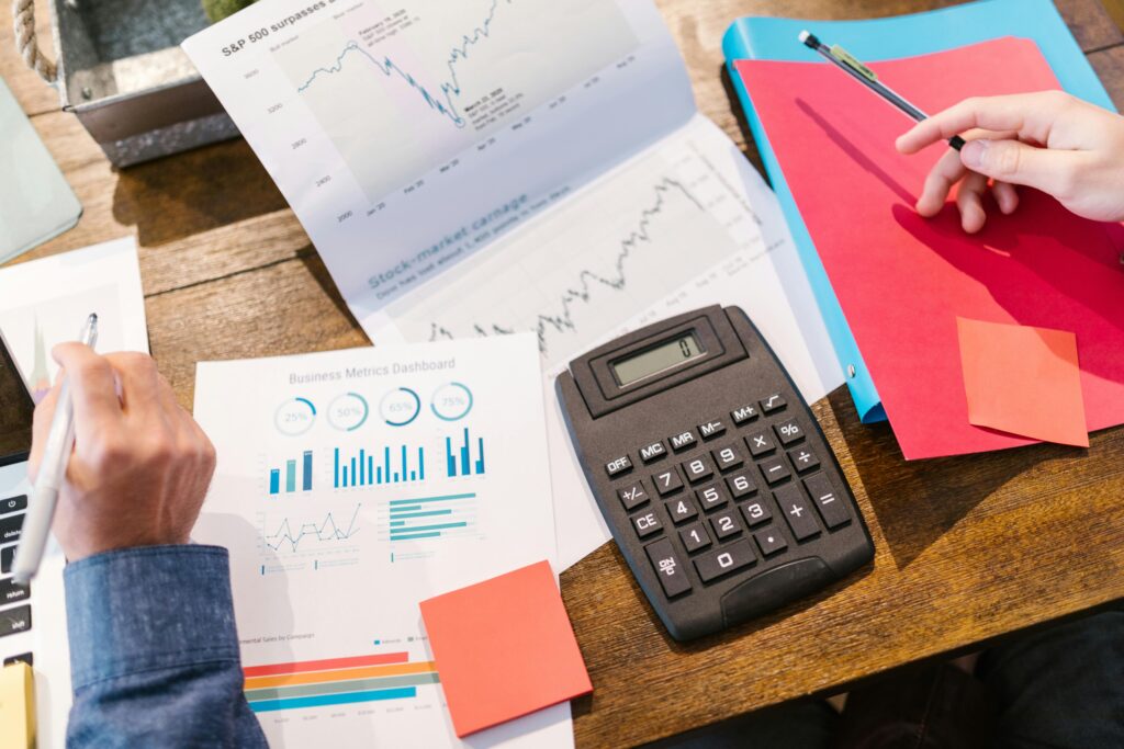 Business team using AI-powered strategy plan dashboard